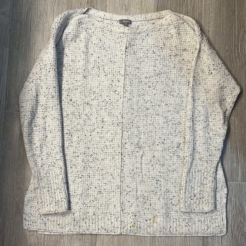 Talbots speckled sweater, size L, 60% cotton